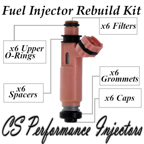 Rebuild Repair Kit for Set of 6 Denso 2325020030 Fuel Injectors