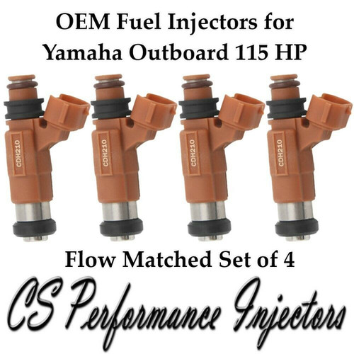 OEM Bosch Marine Fuel Injectors (4) INP771 CDH210 for Yamaha Outboard