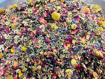 Camomile, Lavender, Oolong, Rose petals and peppermint - a delicious sleep tea blend