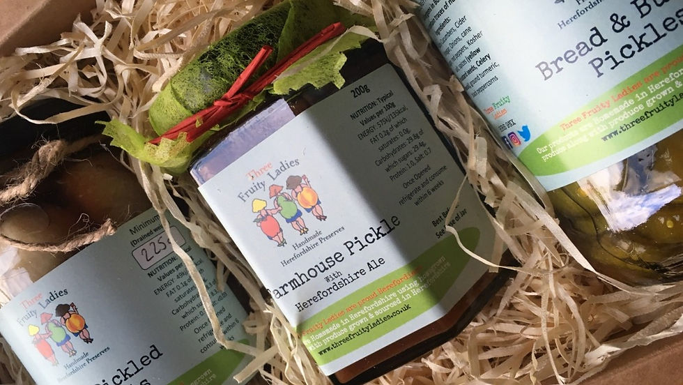 Thumbnail: Ploughmans Pack Chutney selection from Three Fruity Ladies