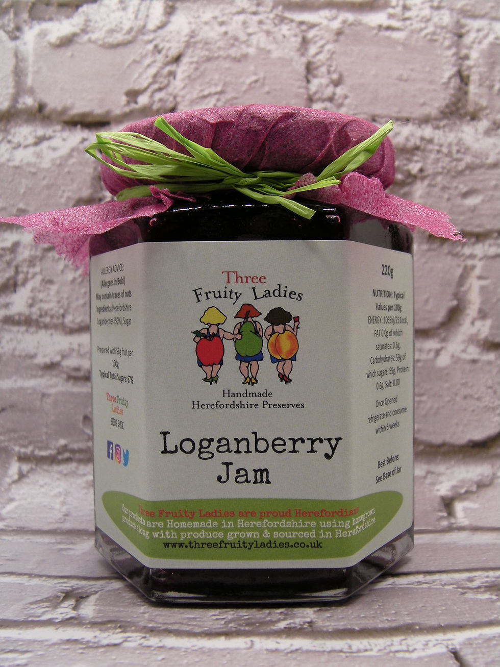 Thumbnail: Loganberry Jam handmade by Three Fruity Ladies