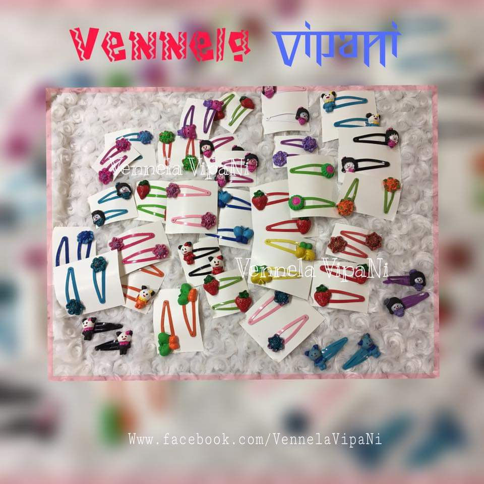 Thumbnail: Terracotta hair clips for kids - set of 6 pairs