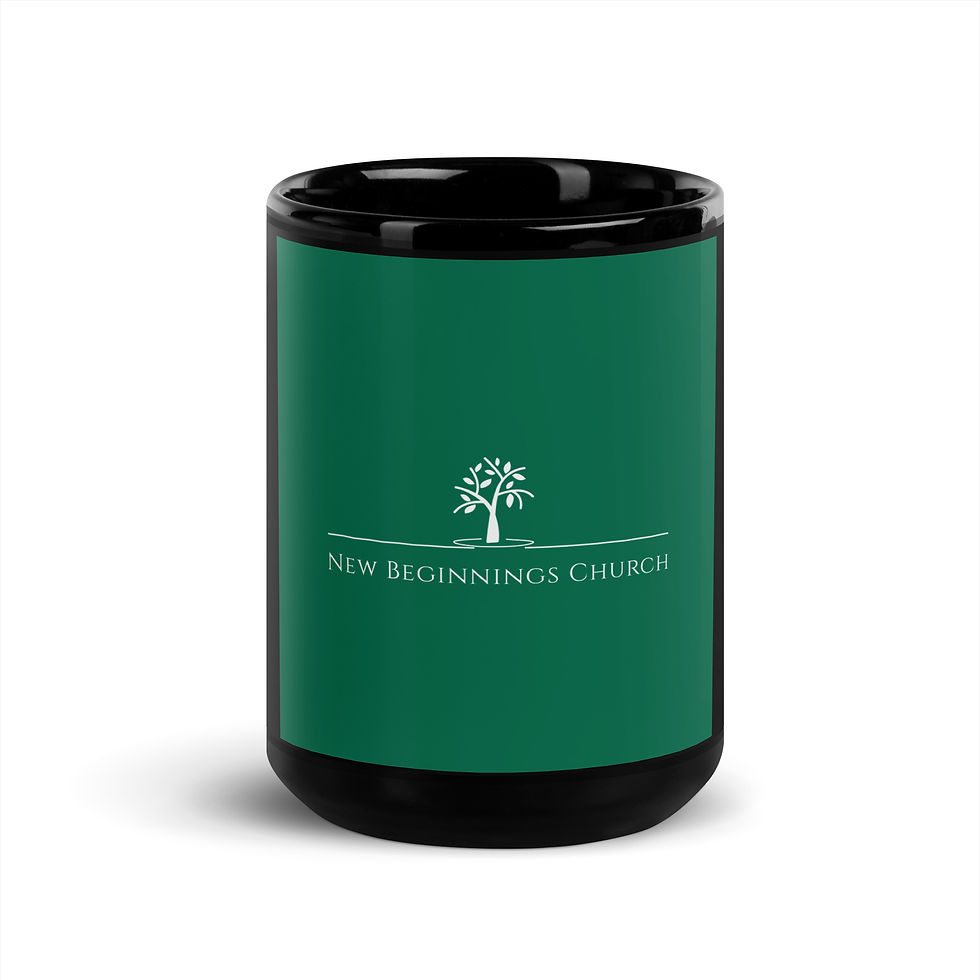 Thumbnail: New Beginnings Church Black Glossy Mug