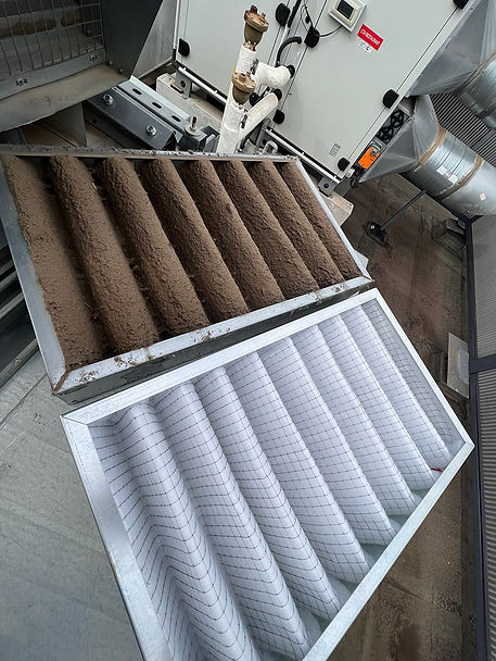 Image de filtres Avant et après nettoyage des filtres