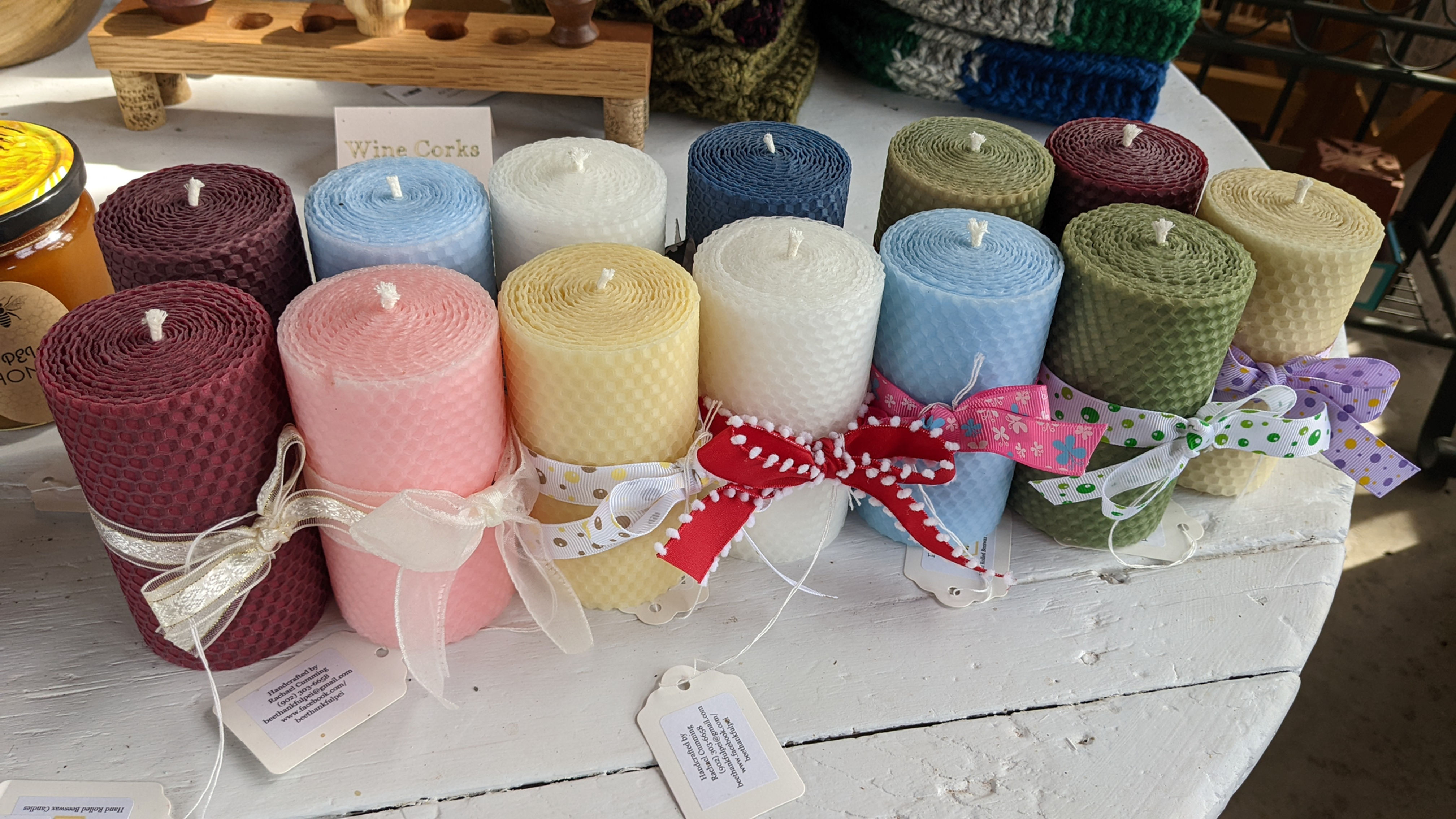 Beeswax large pillar