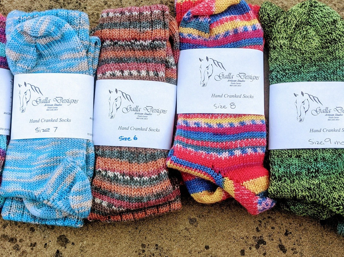 Hand cranked socks