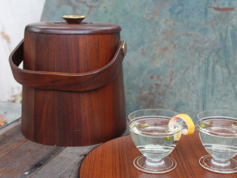 Teak ice bucket