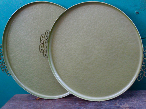 Green cocktail trays