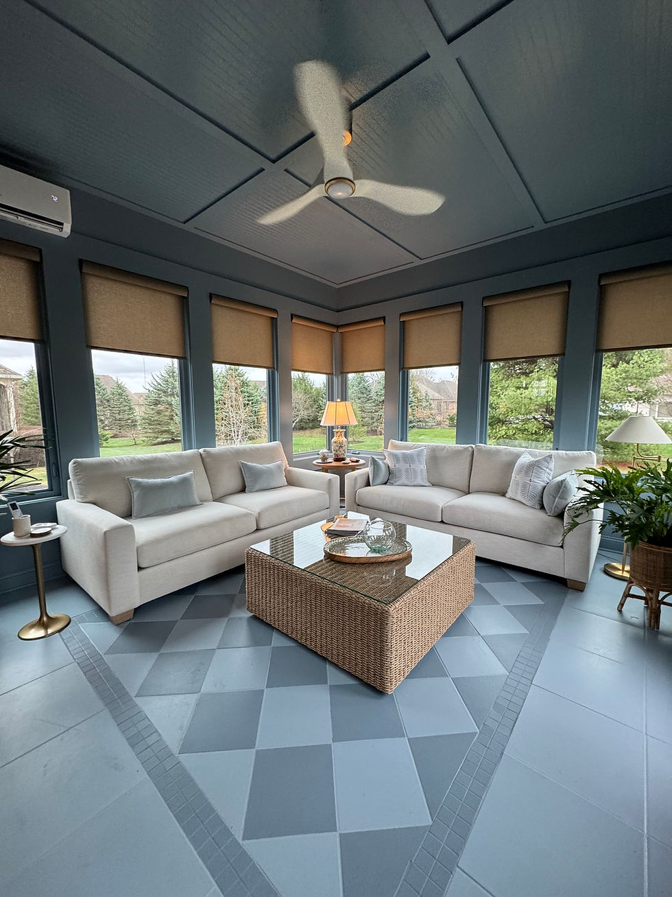 carmel indiana addition with checker floors 3 seasons room