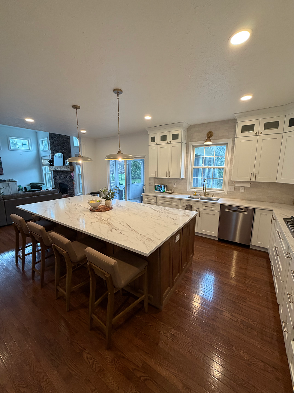 fishers geist indiana kitchen remodel with tile to ceiling and white shaker cabinets