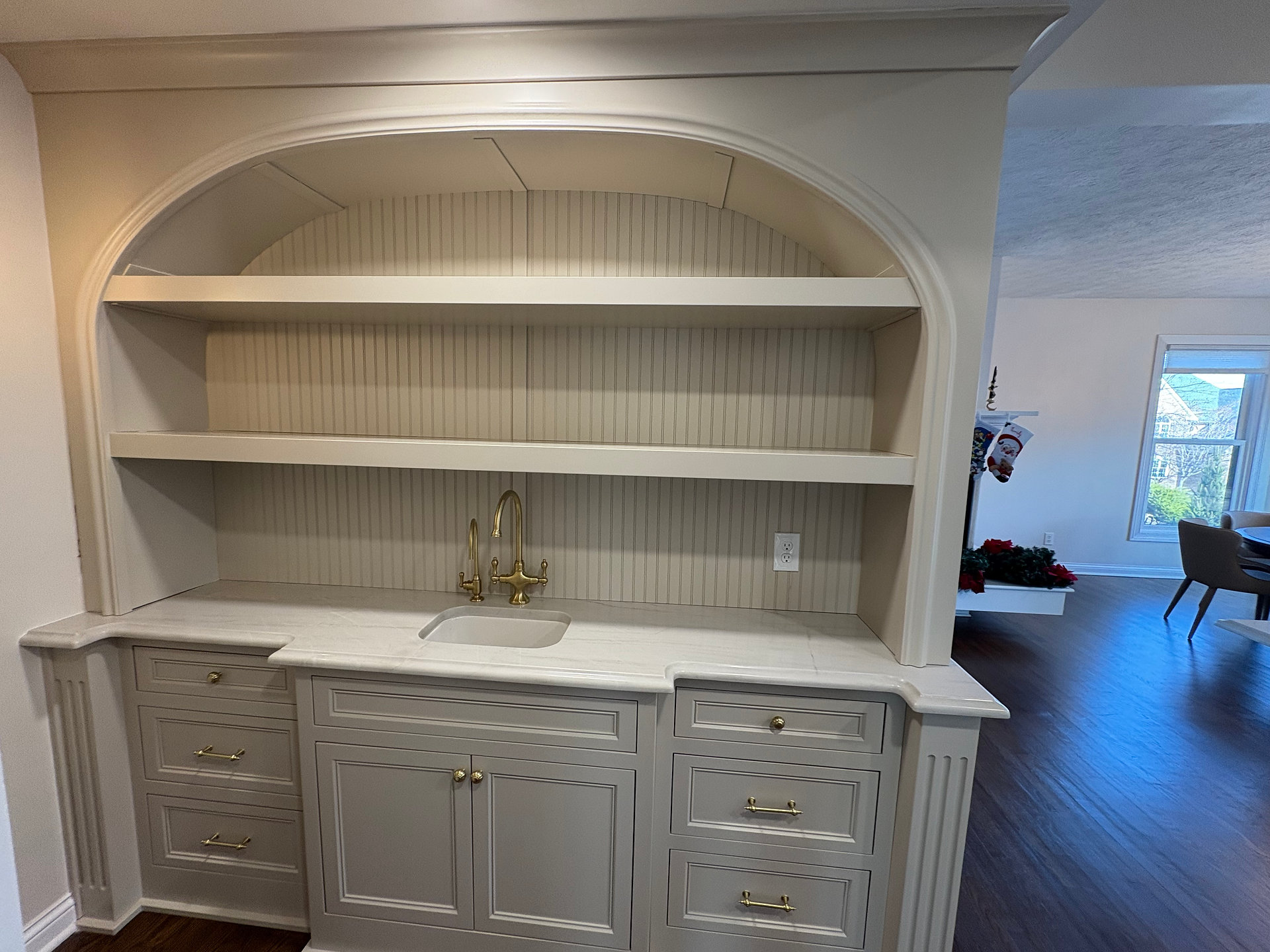 Kitchen built in hutch Amish millwork in Fishers, IN