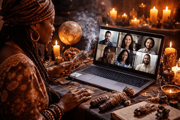 Spiritualist offering a Voodoo consultation via remote session with global clients