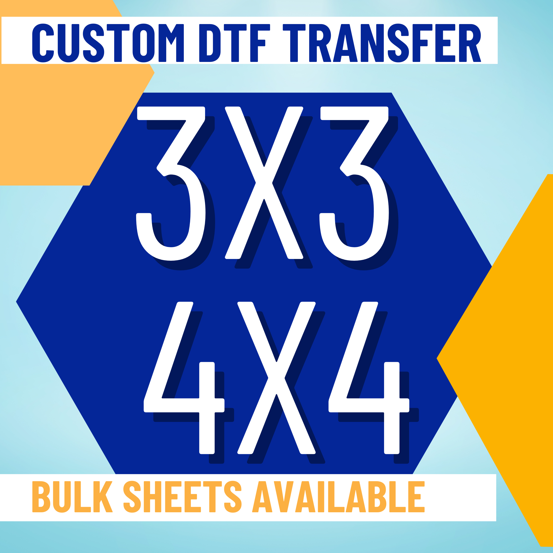 Custom 3x3 / 4x4 DTF Transfer