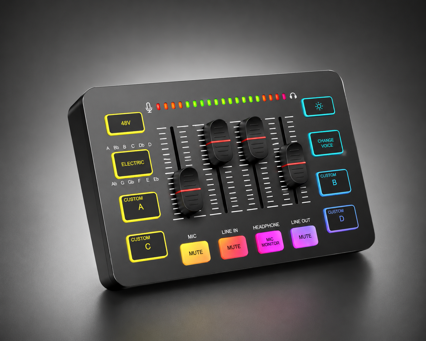 Mesa de Som Gamer FIFINE USB com Entrada XLR e Phantom Power 48V