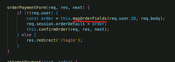 orderPaymentForm method