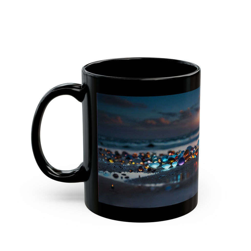 Thumbnail: Sunset Sea Glass Coffee Mug — 11oz