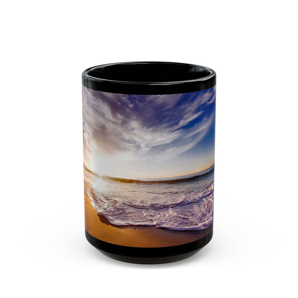 I'm On Vacation Beach Sunrise Mug — 15oz Front View