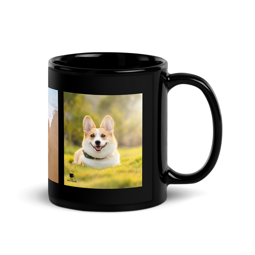 Corgi Seasons Mug — Spring design with flowers on ceramic mug