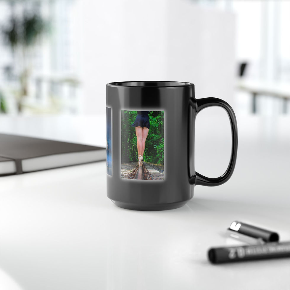 Thumbnail: Ballet Dancer Photo Black Ceramic Mug — 15oz