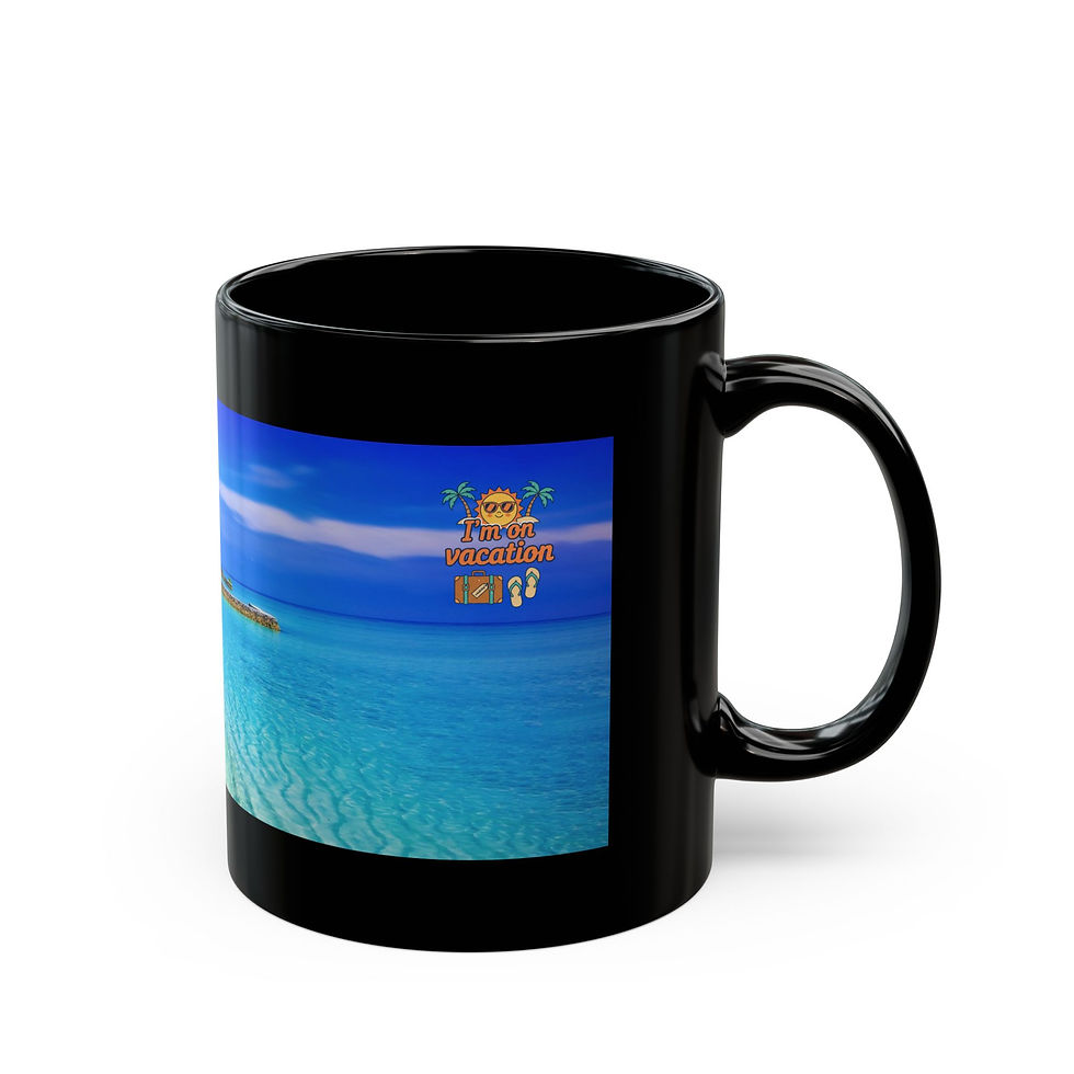 Tropical Beach 11oz Mug — I'm On Vacation Right View