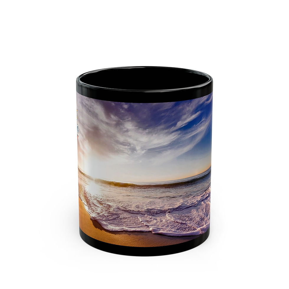 I'm On Vacation Beach Sunrise Mug — 11oz Front View