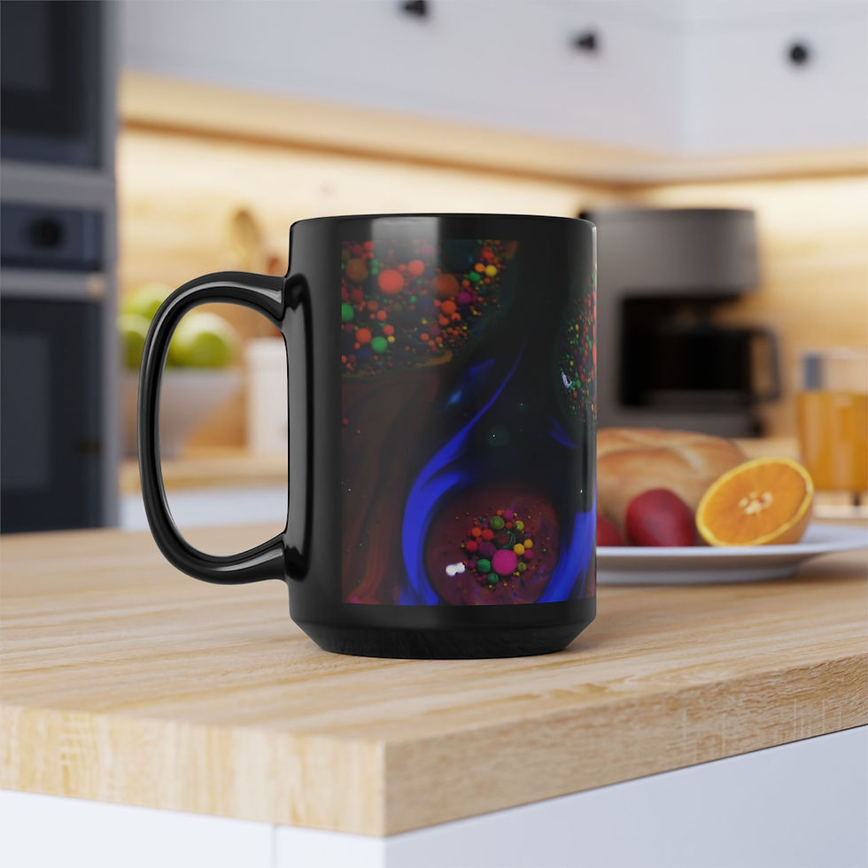Thumbnail: Abstract Neon Swirl Ceramic Mug (15oz)