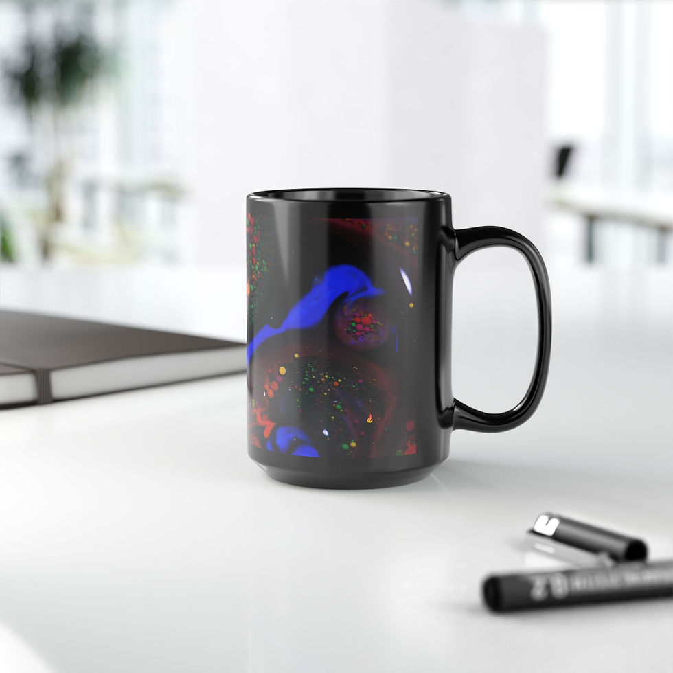 Thumbnail: Abstract Neon Swirl Ceramic Mug (15oz)