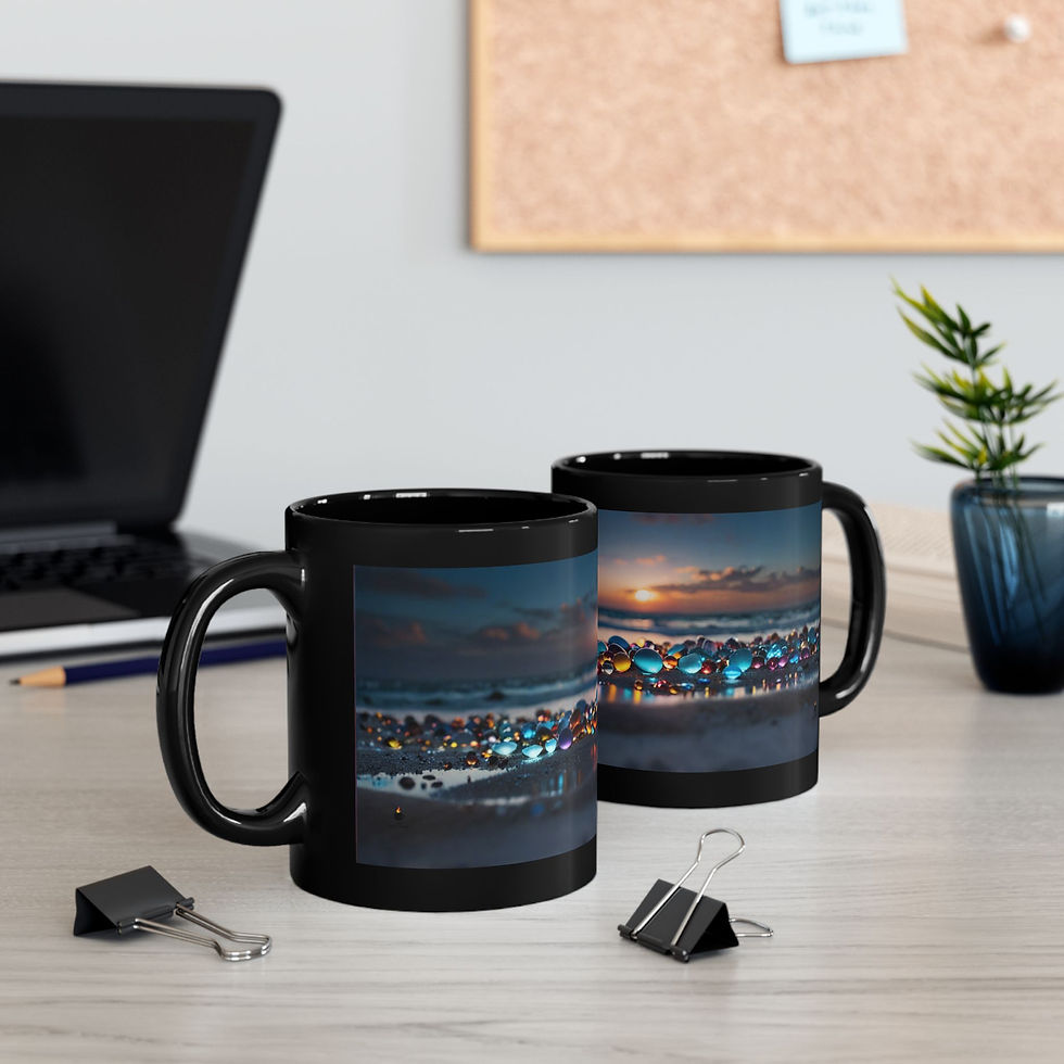 Thumbnail: Sunset Sea Glass Coffee Mug — 11oz