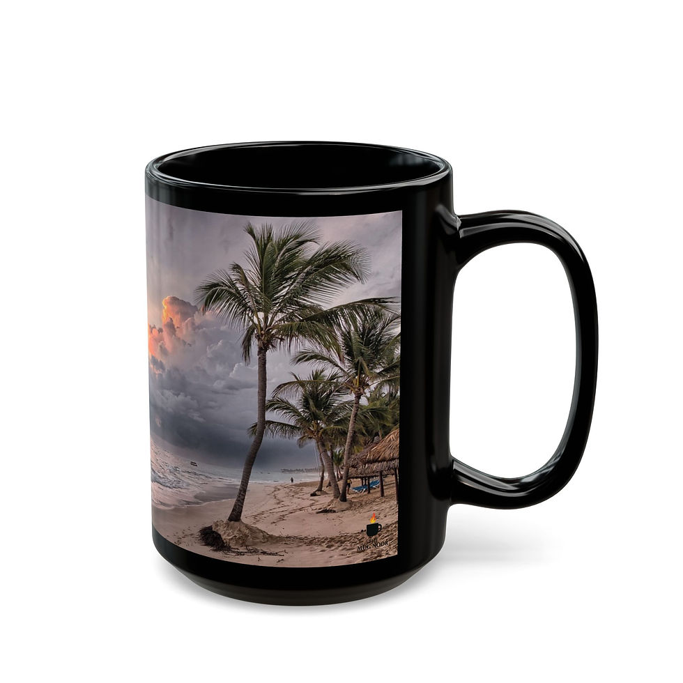Tropical Beach Sunset Mug (15oz) — I'm On Vacation! Right View