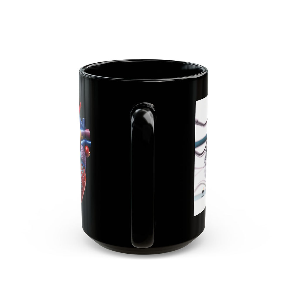 Thumbnail: Anatomical Heart Mug — Heart & Hustle Edition Back View