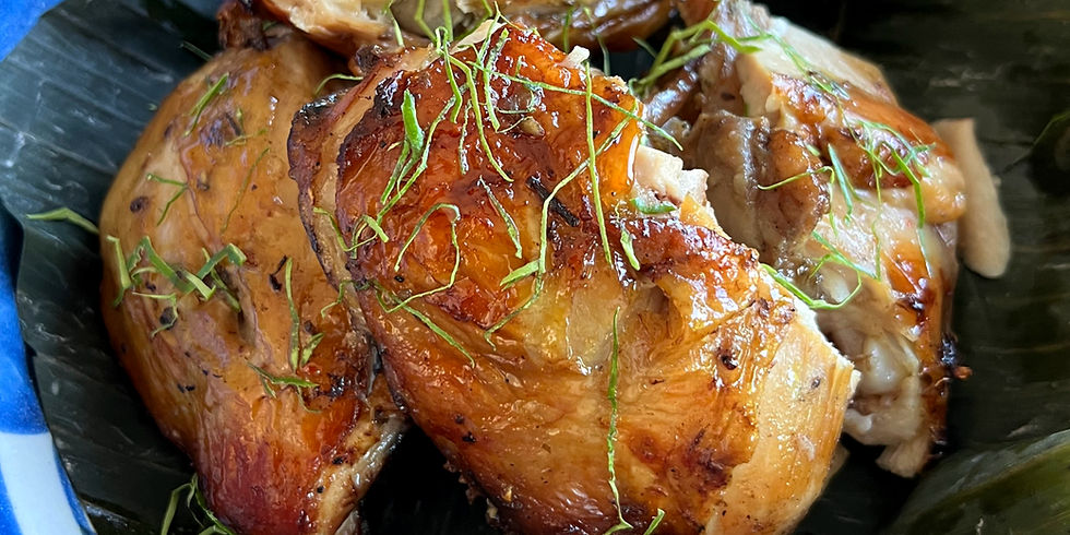 A plate of Northern Thai Grilled Chicken