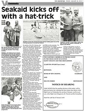 Children receiving SeakAid kits featured in a recent news article