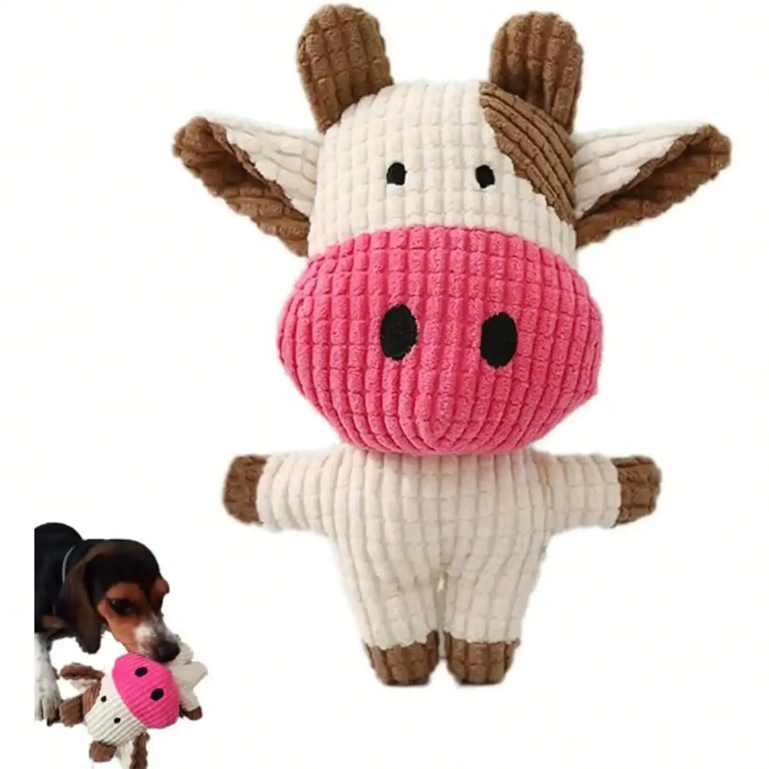 Brinquedo de Pelúcia Vaquinha para Pets