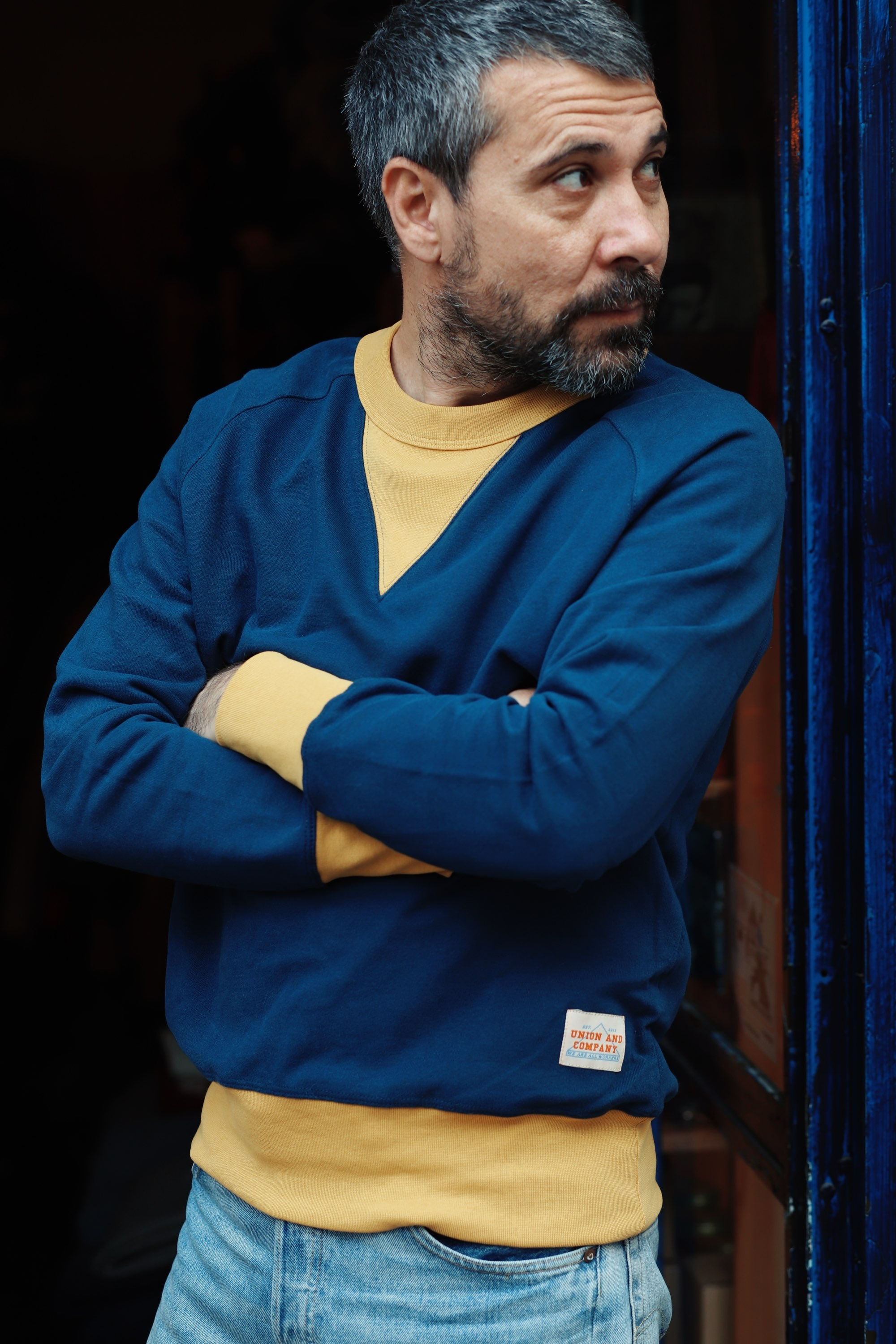 Union and Company 1930’s Sportswear Sweatshirt Indigo Dark Yellow