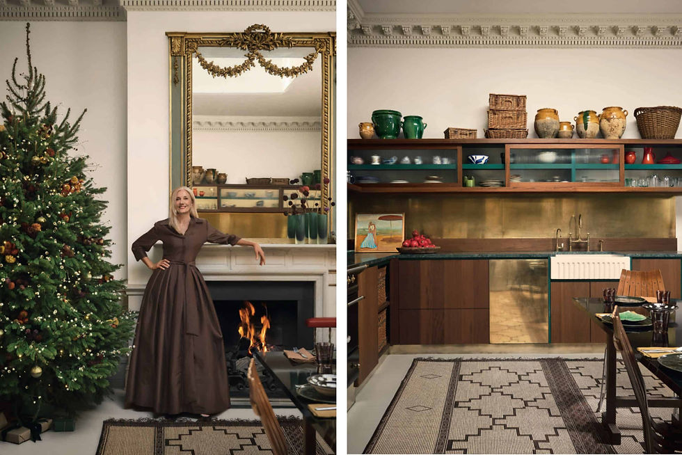 British actor Joely Richardson in her apartment, cover story for House and Garden magazine december 2025