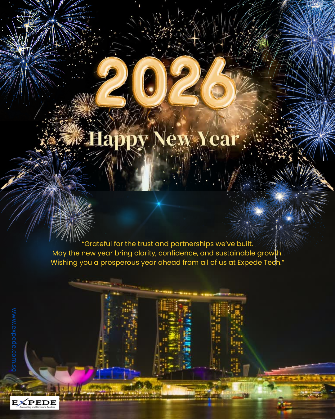 Warmest Happy New Year 2026 from All of Us at Expede Tech
