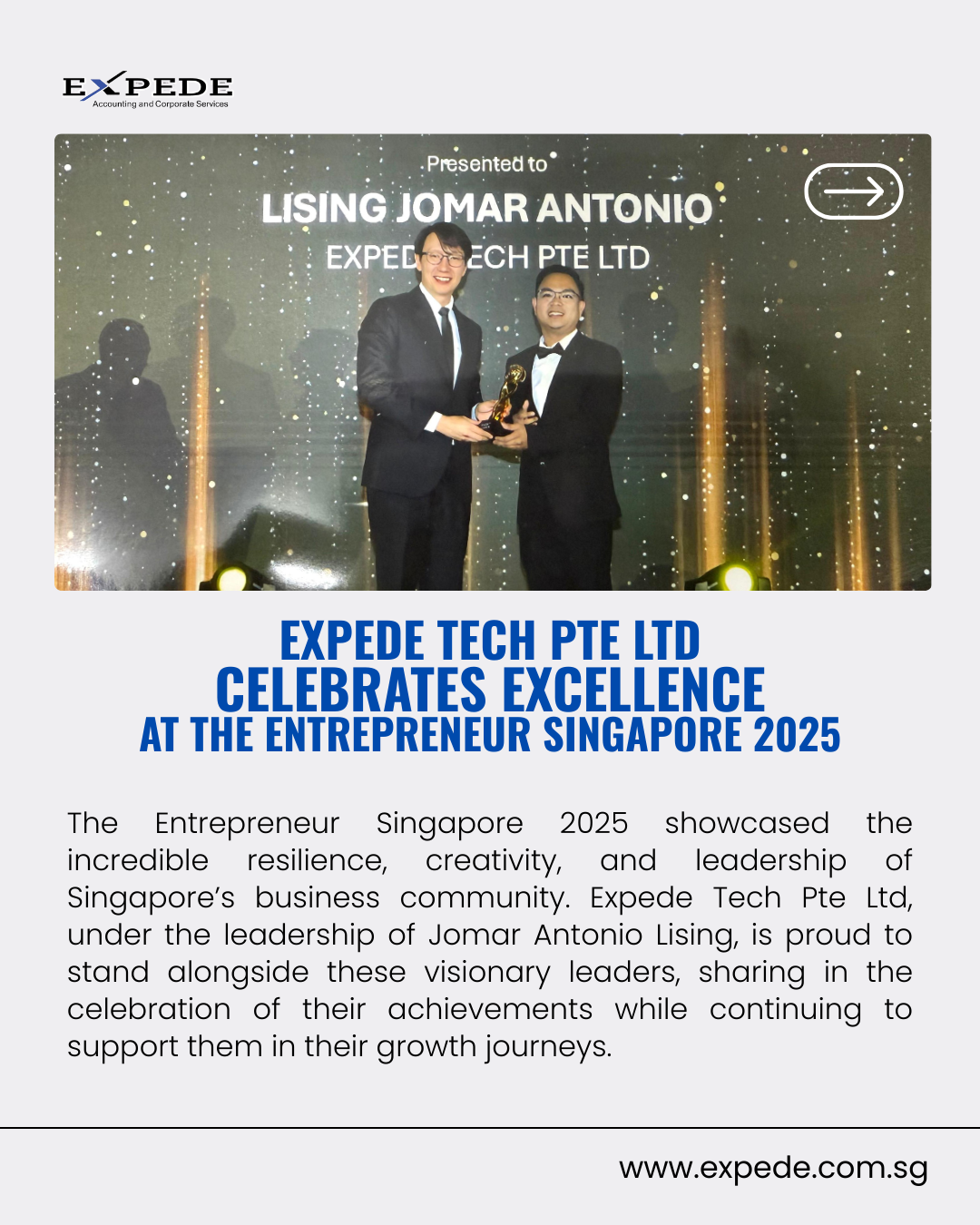 Celebrating Excellence at The Entrepreneur Singapore 2025