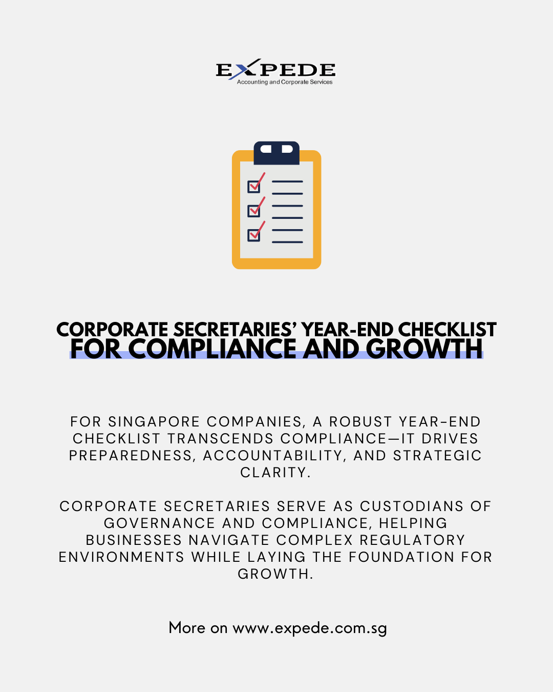 Corporate Secretaries’ Year-End Checklist for Compliance and Growth