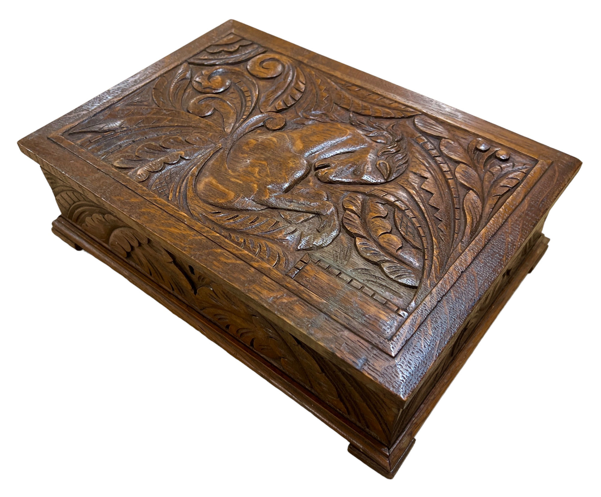 Antique Hand-Carved Humidor