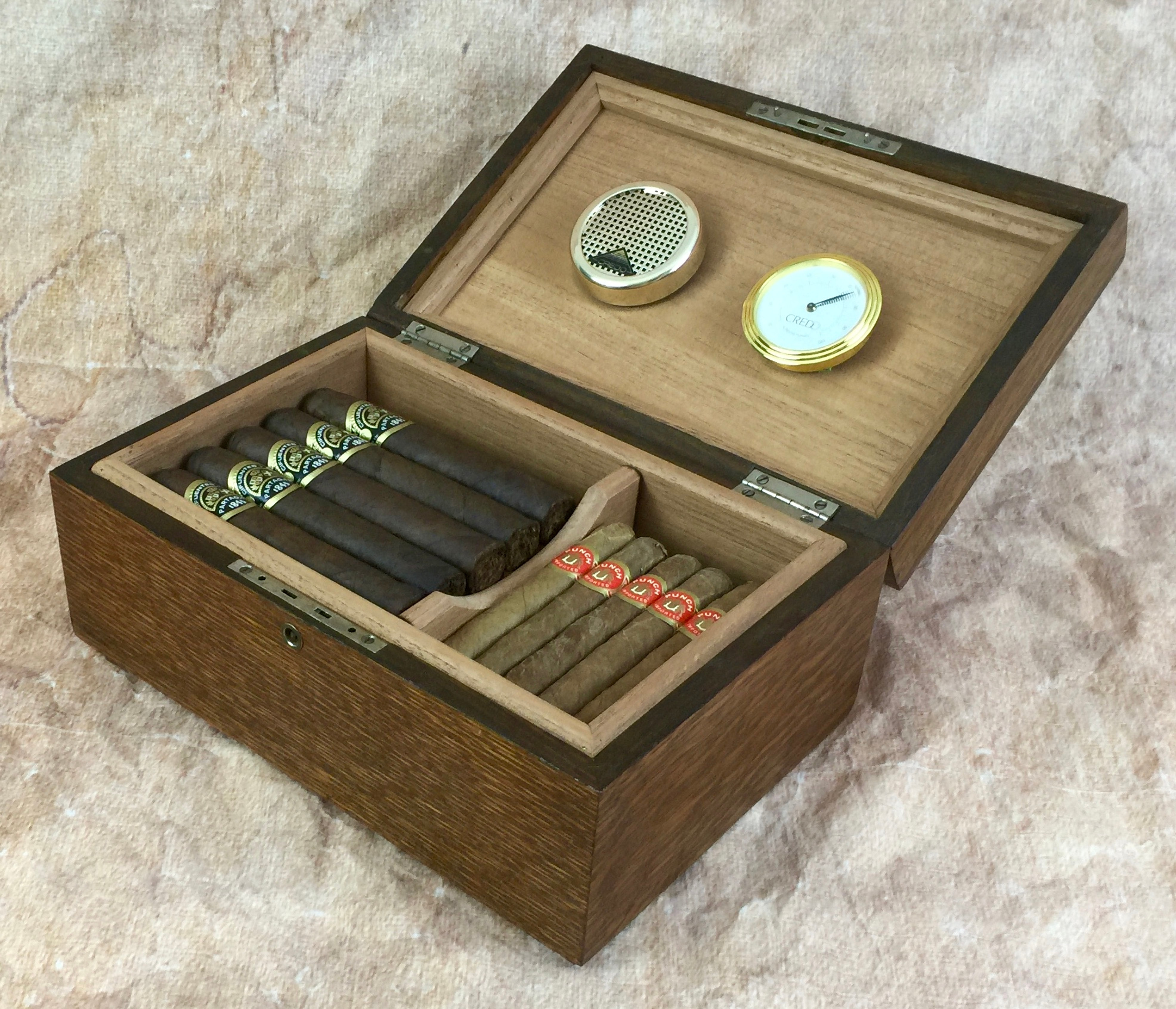 Highly Figured Tiger Oak Humidor, circa late 1800’s