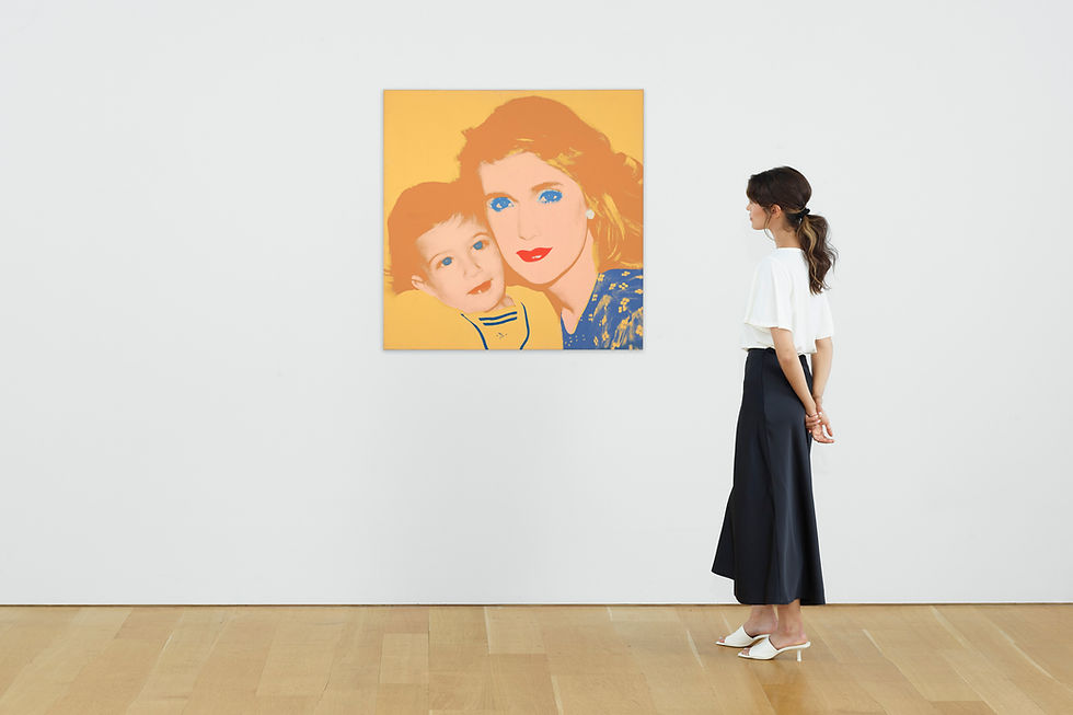Thumbnail: Andy Warhol     "Portrait of Patty Raynes and Son" 1985