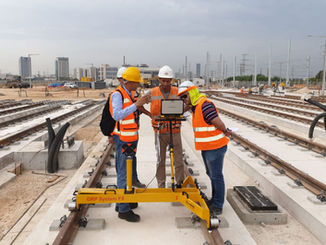 הדרכה על מערכת מדידה מבית Amberg בפרוייקט הרכבת הקלה