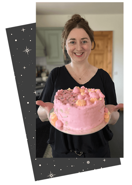 Jenny with a cake