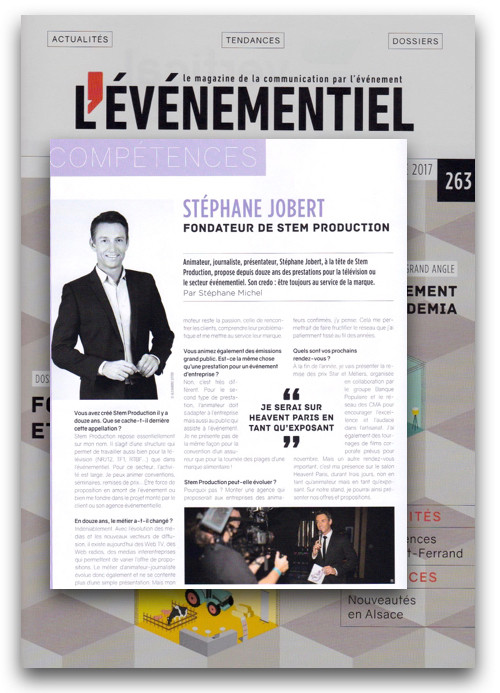 L'événementiel magazine Stephane Jobert