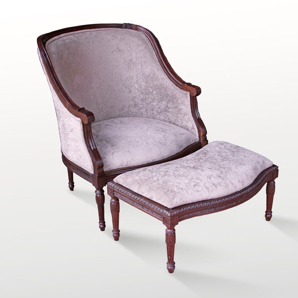 Poltrona e peseira provençal 