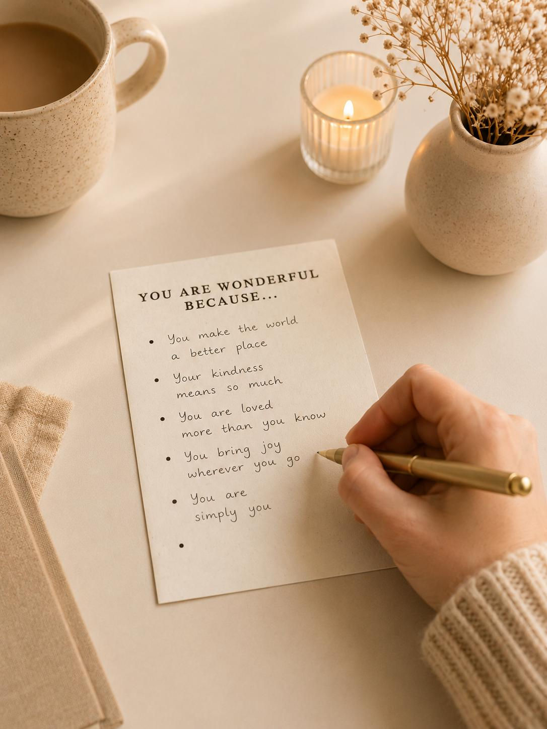 You Are Wonderful Because.... Card