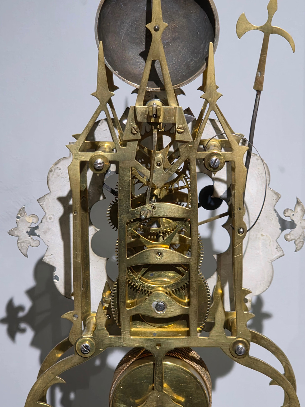 Thumbnail: Single Fusee, passing strike skeleton clock 
