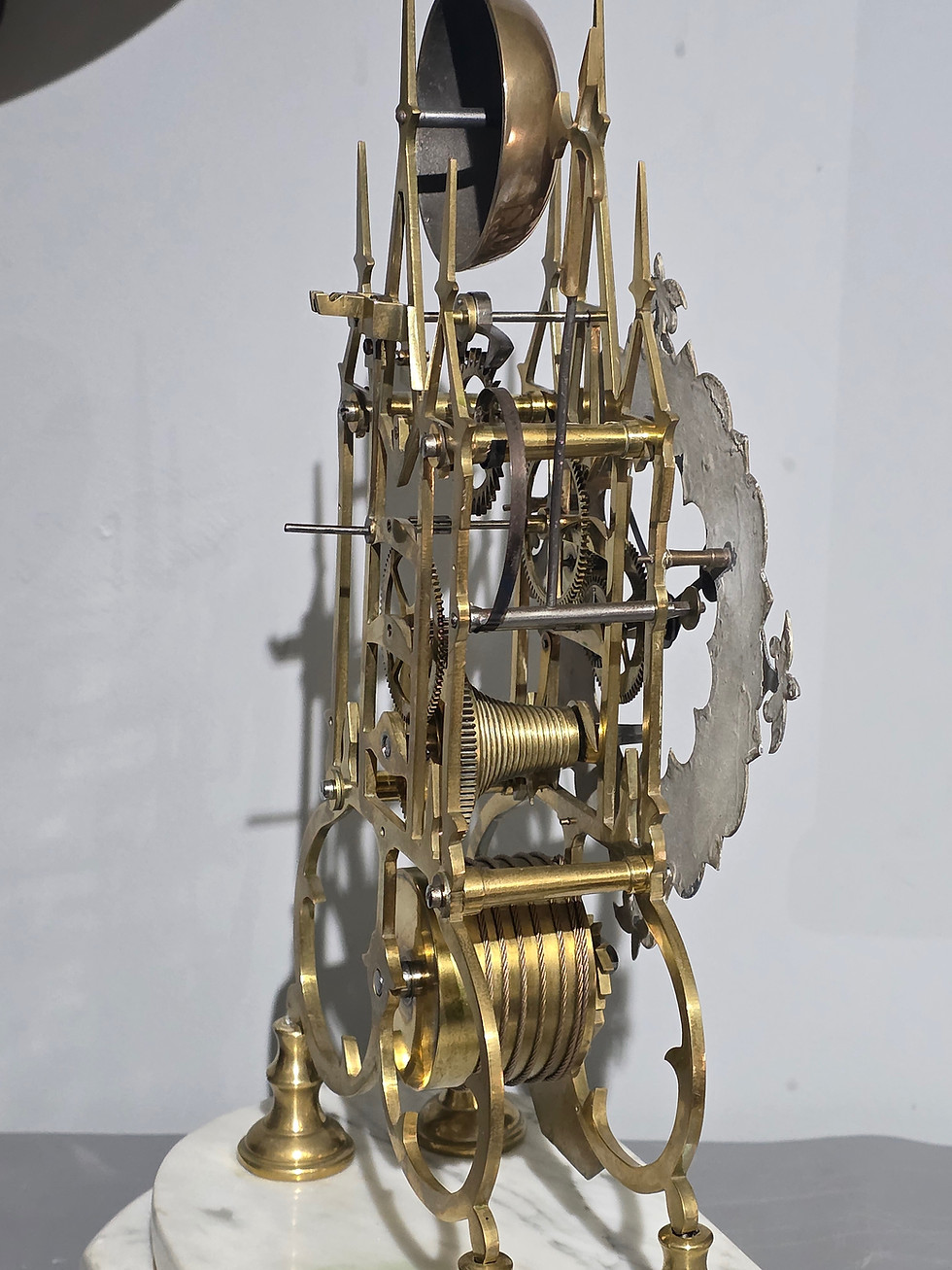Thumbnail: Single Fusee, passing strike skeleton clock 