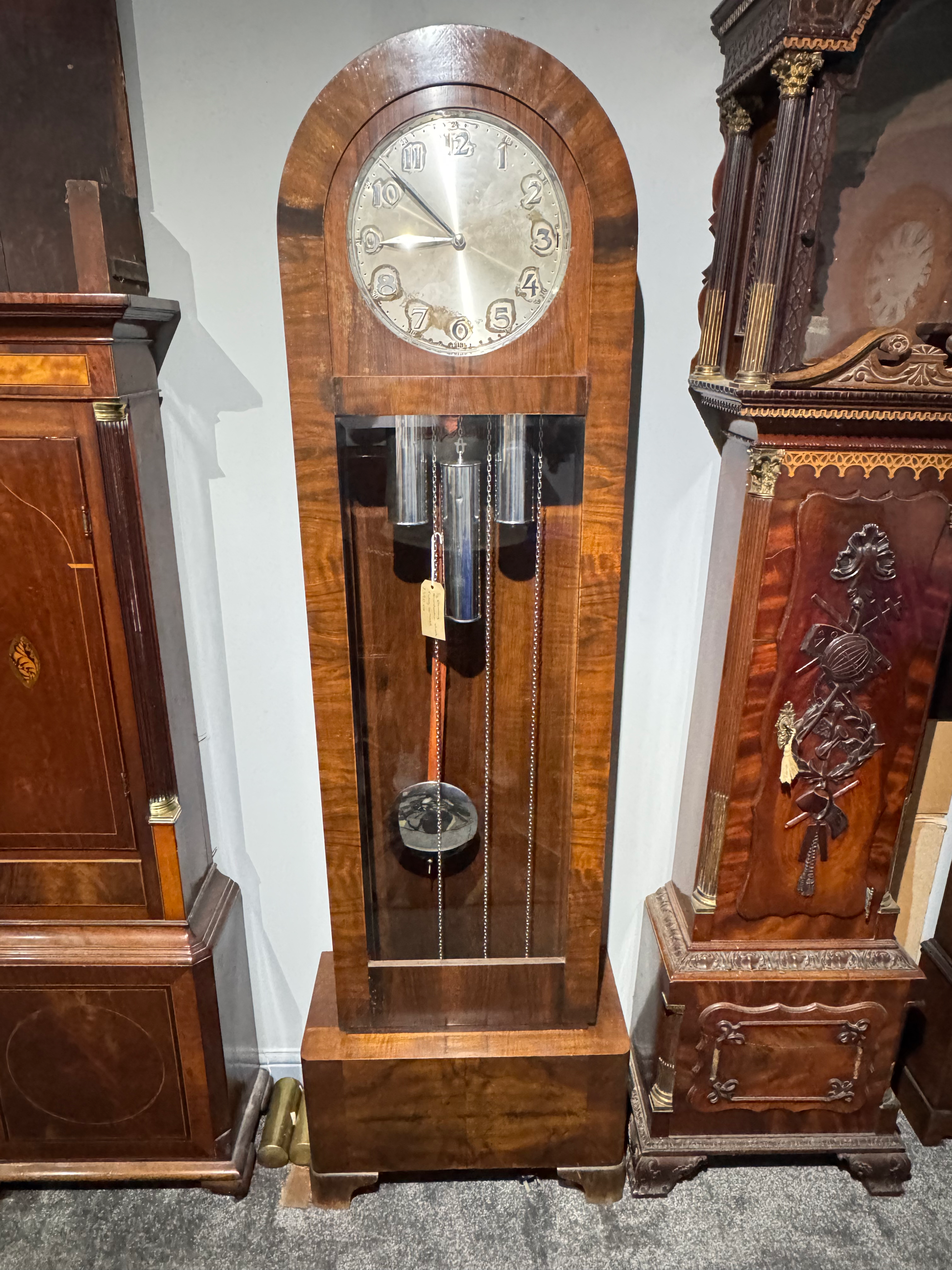 Quarter chiming grandfather clock
