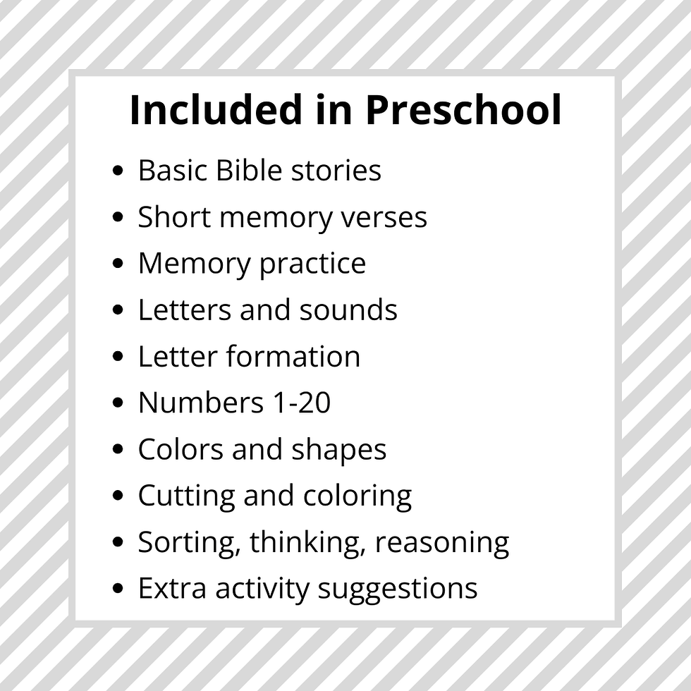 Thumbnail: infographic about free christian preschool curriculum 